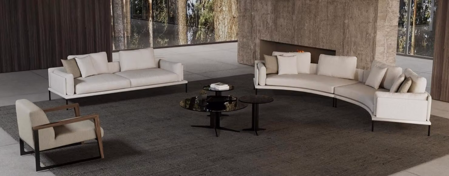 Sofagarnitur in stilvollem Design Moderne gemütliche Geometrie