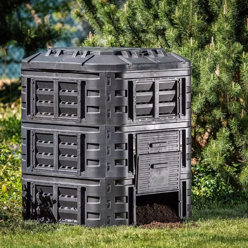 Compostiera modulare da giardino KADAX 860L resistente al gelo colore nero – 2