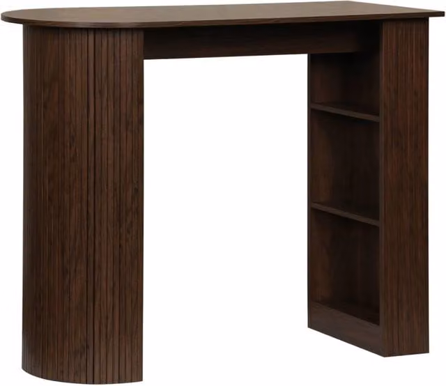 Tavolo da cucina moderno Sweeek in legno e MDF laminato marrone, L: 120 cm, P: 40 cm, H: 76 cm