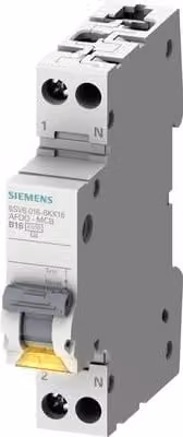Siemens 5SV60167KK10 Interruttore antincendio bipolare 10 A 230 V (5SV60167KK10)