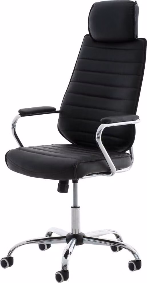 Sedia direzionale - Comoda sedia da ufficio - Insolita Pelle finta | Colore: nero