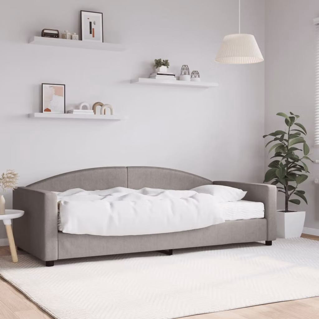 Maison Exclusive - Divano letto con materasso color taupe 90x200 cm in tessuto