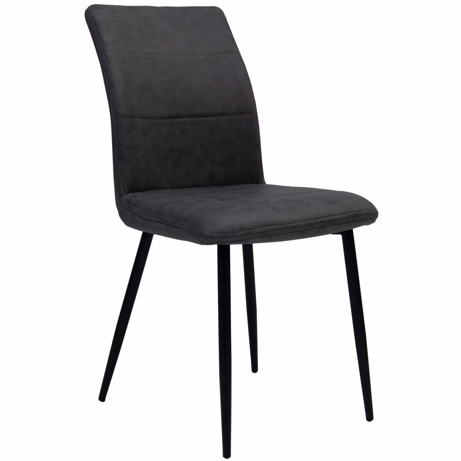Sedie da pranzo moderne in pelle - comode sedie con parte anteriore trapuntata e schienale imbottito - sedie da cucina imbottite con schienale curvo per un maggiore comfort di seduta, Quantità:1 pz;Colore:Antracite
