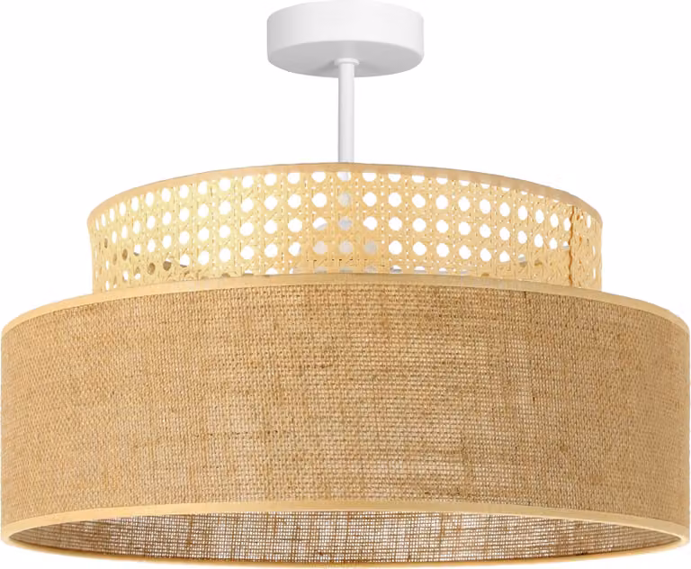FKL DESIGN Home Deco Lampada da soffitto Ecru Brown Illuminazione a soffitto della serie BE110-D-EB (Ecru, Brown)