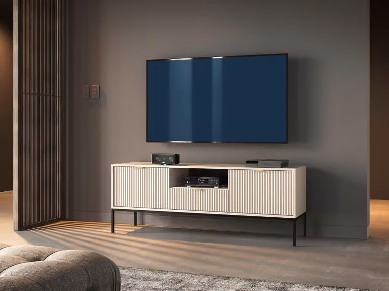 Mobile porta TV MISHEEL - cashmere / nero