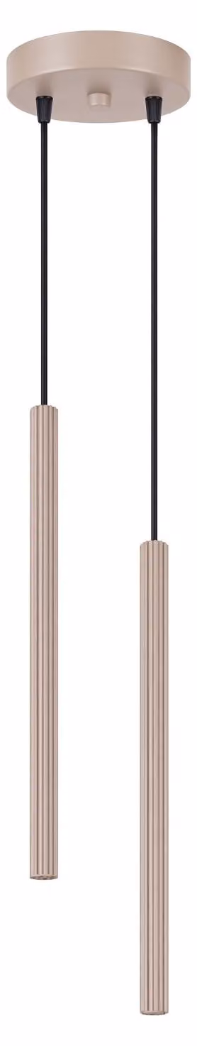 Lampada a sospensione ARCHE 2P taupe 2xG9 8W acciaio 118x15x15cm Sollux Lighting