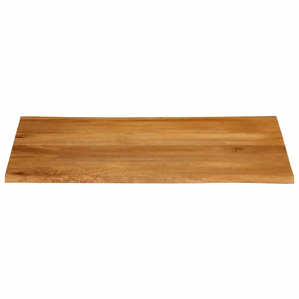 Piano Tavolo in Legno Massello di Mango con Bordi Vivi vidaXL, L: 100 cm, P: 80 cm, H: 3,8 cm, Marrone – 2