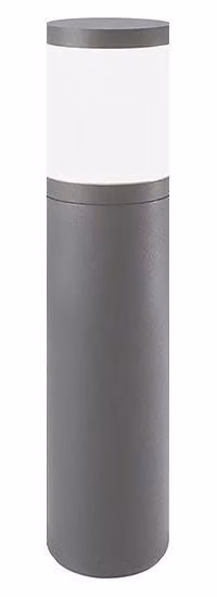 Lampada da Terra Bollard James Grigio 35cm - Paletto LED Outdoor IP54 con Attacco E27 e Diffusore in Policarbonato - Rossini Group
