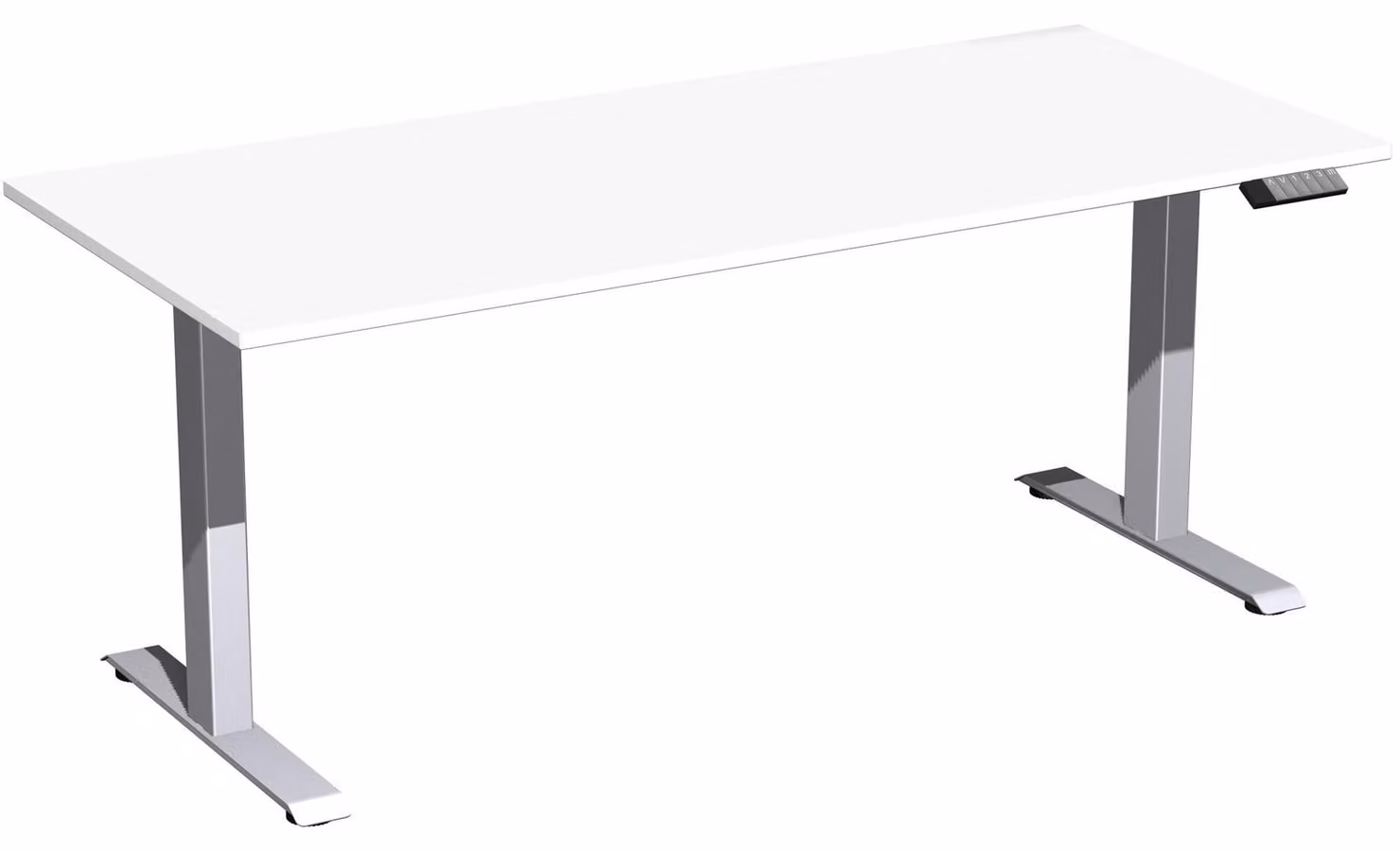 Tavolo Elevate Plus 1800x800x630-1280mm argento/bianco