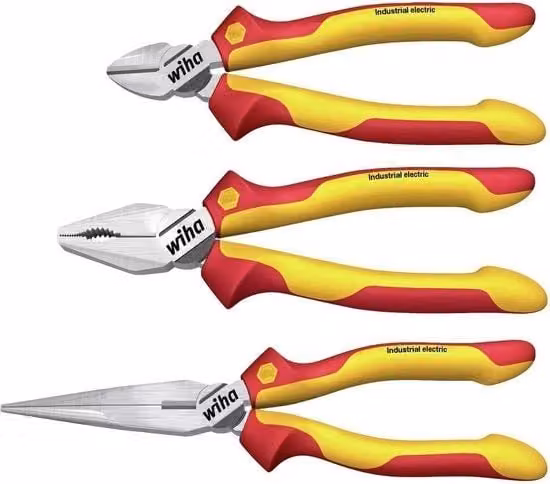 Set di tronchesi laterali Wiha da 3 pezzi colore rosso (160 mm, 180 mm, 200 mm)