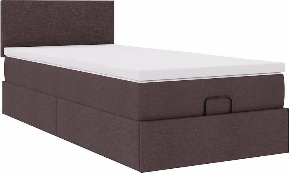 Struttura Letto Pouf con Materasso 90x190 cm in Tessuto