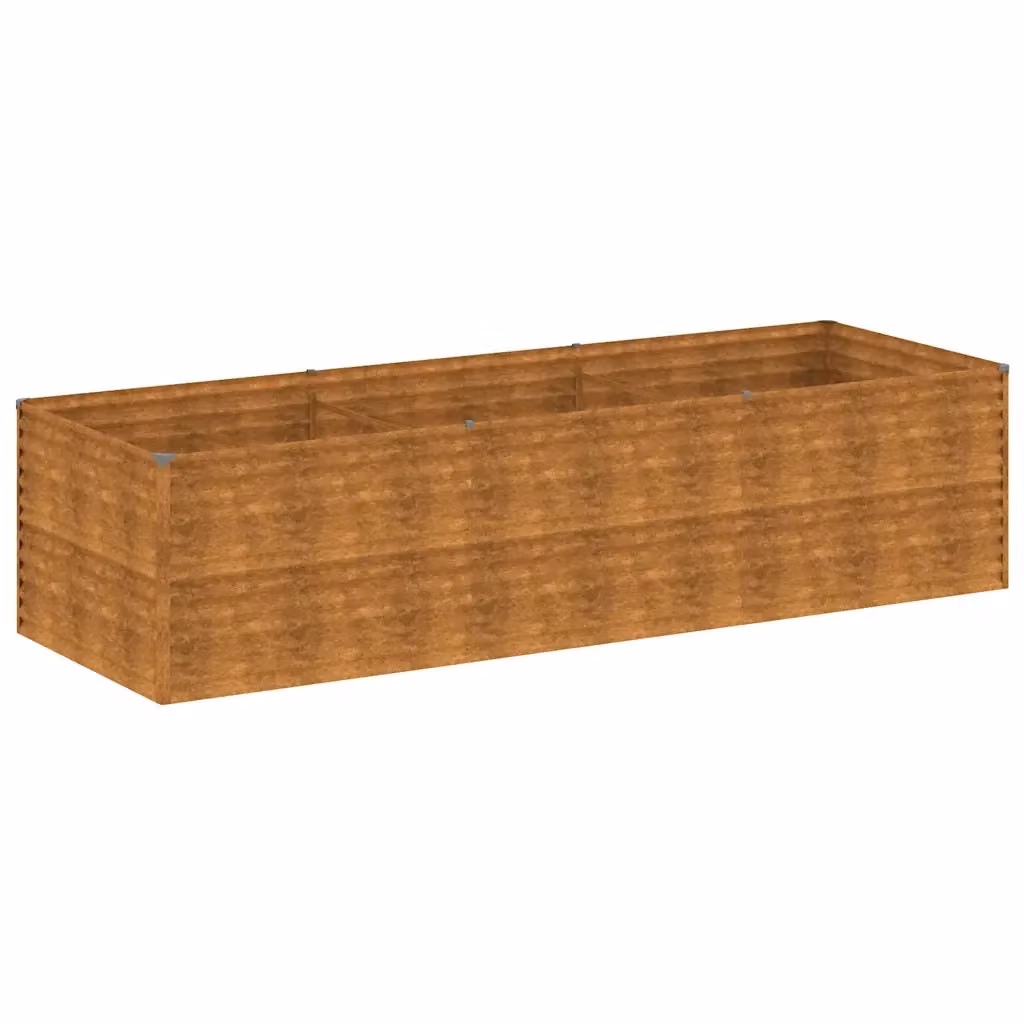 Fioriera Rialzata da Giardino Videx in Acciaio Corten Marrone L: 290 cm, P: 100 cm, H: 69 cm – 2