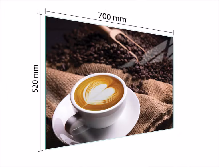 Piastra Di Protezione In Vetro Per Forno 70X52 Caffè