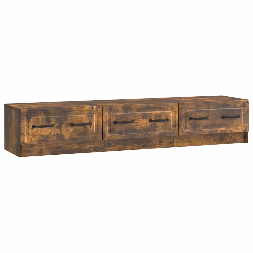 Mobile TV moderno vidaXL in legno e metallo color marrone L: 147 cm, P: 34,5 cm, H: 27 cm – 2