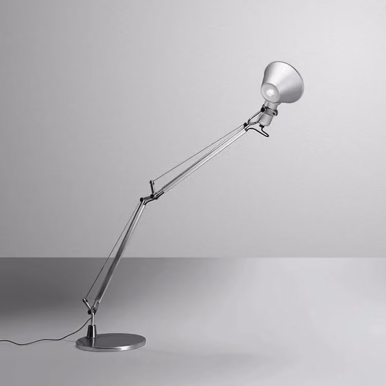 Artemide Lampada da scrivania Tolomeo midi, dimmerabile, Alluminio / Grigio / Zincato, Studio / Ufficio, Alluminio, Design, Lampada da tavolo