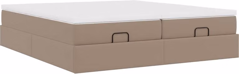 Struttura Letto Pouf con Materassi 200x200 cm Pelle finta