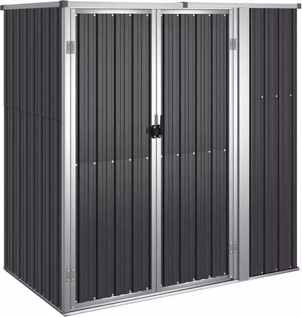Capanno per Attrezzi Antracite 161x89x161 cm Acciaio Zincato CFW7448253