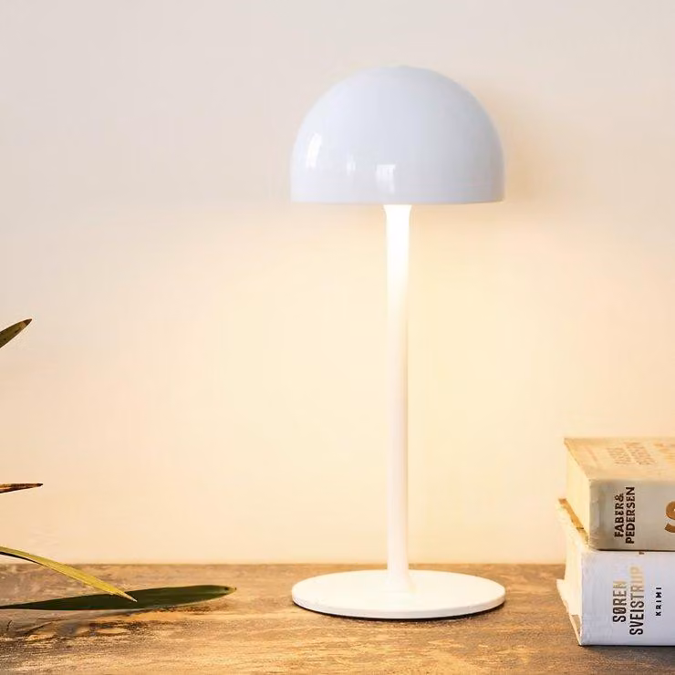 Lampada da tavolo a LED ricaricabile Sirius Tim esterno 30 cm bianco