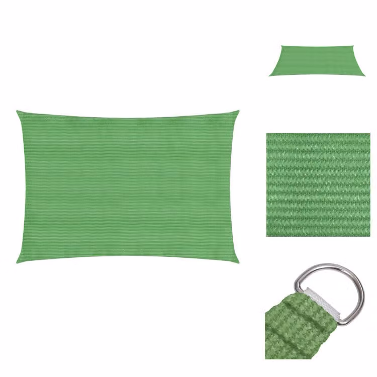 vidaXL Tenda da sole 160 g/m² verde chiaro 4x6 m HDPE - Ombrelloni e tende da sole