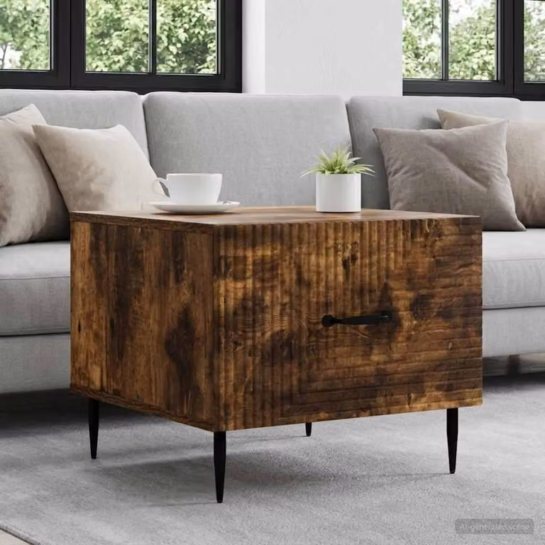 Maison Exclusive - Tavolino in rovere affumicato 49 x 50 x 40 cm in legno compensato