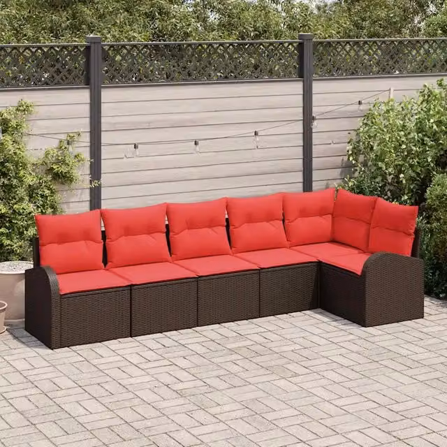 Set Divano da Giardino Marrone polyrattan 3346064