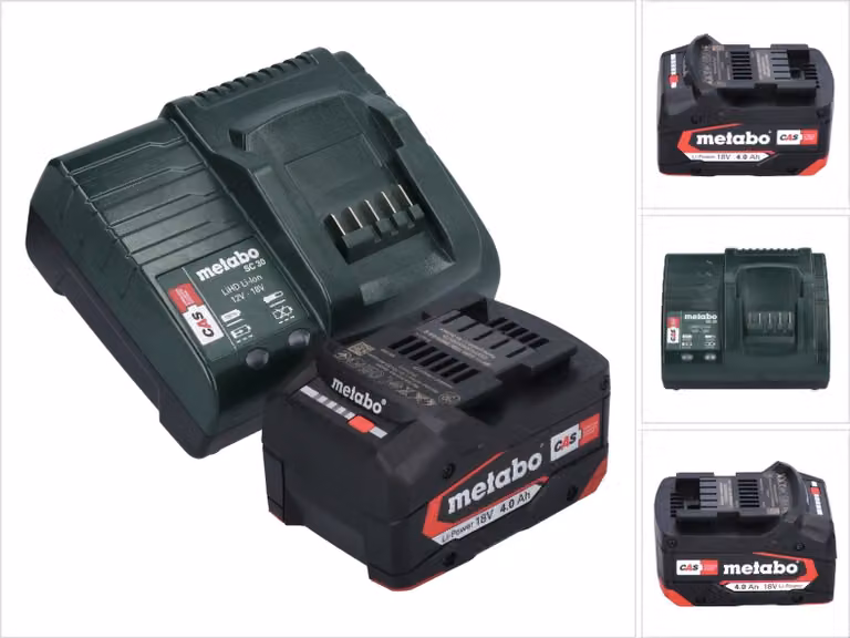 Metabo Basic Set 1x batteria Li-Power 18 V 4,0 Ah + caricatore Metabo SC 30 12 - 18 V ( 685192000 )