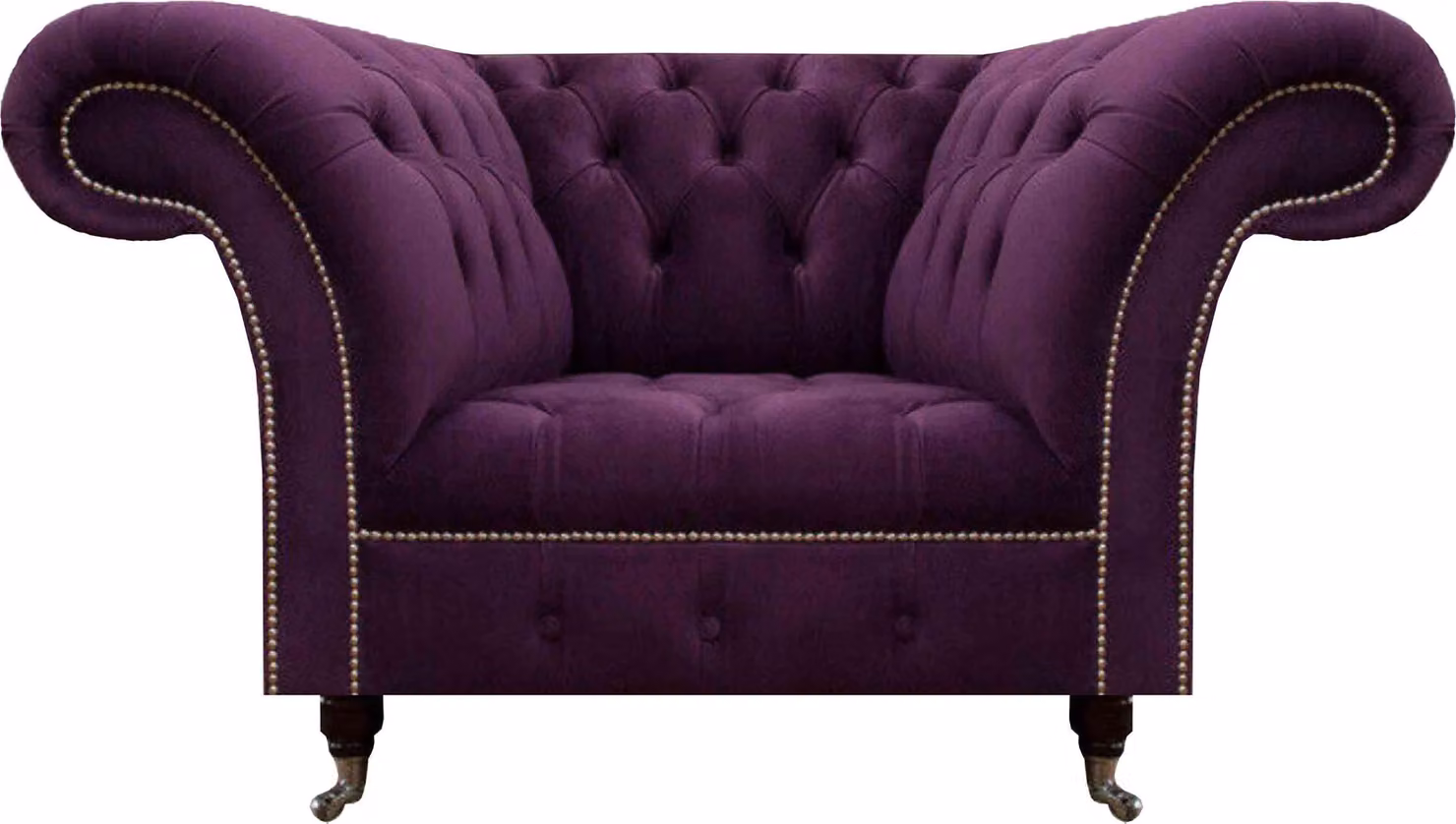 Design Lila Sessel Luxus Wohnzimmer Chesterfield Möbel Polstermöbel