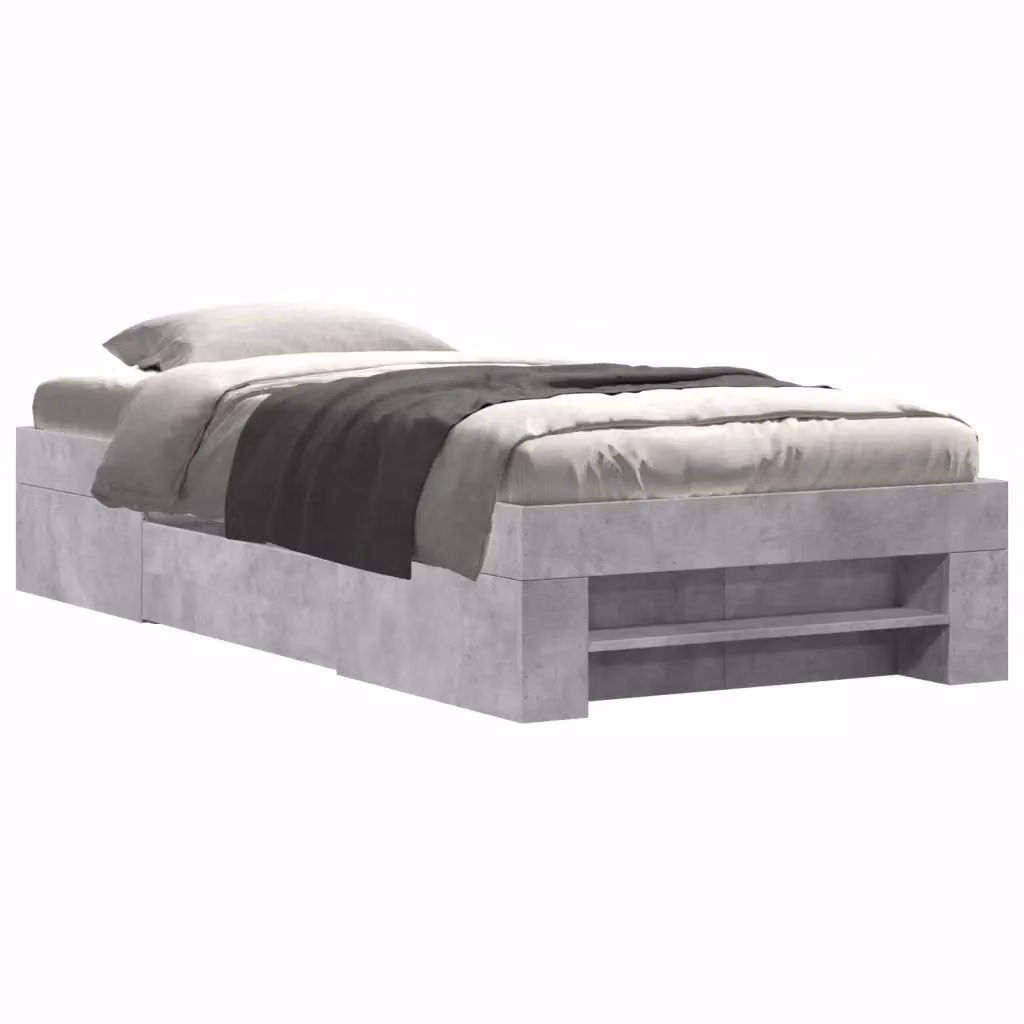 vidaXL Giroletto in Legno Multistrato Grigio L: 78 cm, P: 193 cm, H: 33 cm – 2