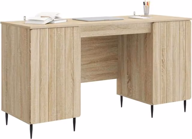 Scrivania | Tavolo da Ufficio Rovere Sonoma 142,5 x 50 x 75 cm Legno ingegnerizzato