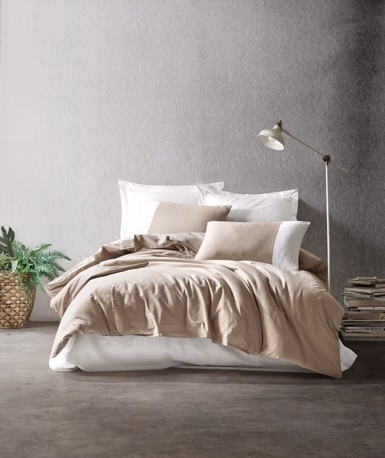 L'Essentiel Linge de Maison, Plain- CTN5269, Nerz, Crema, Copriletti, 100% cotone rinforzato