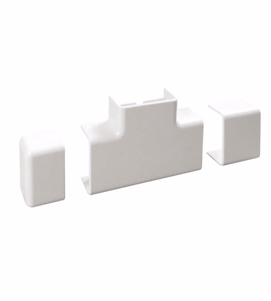 POLY POOL Giunto a T per canale 40x20 mm bianco 2 vie IP40 1 pz