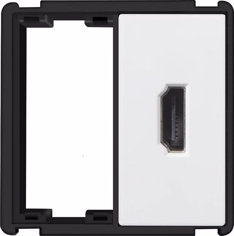 Modulo presa a muro per sistema HDMI RTX SH bianco