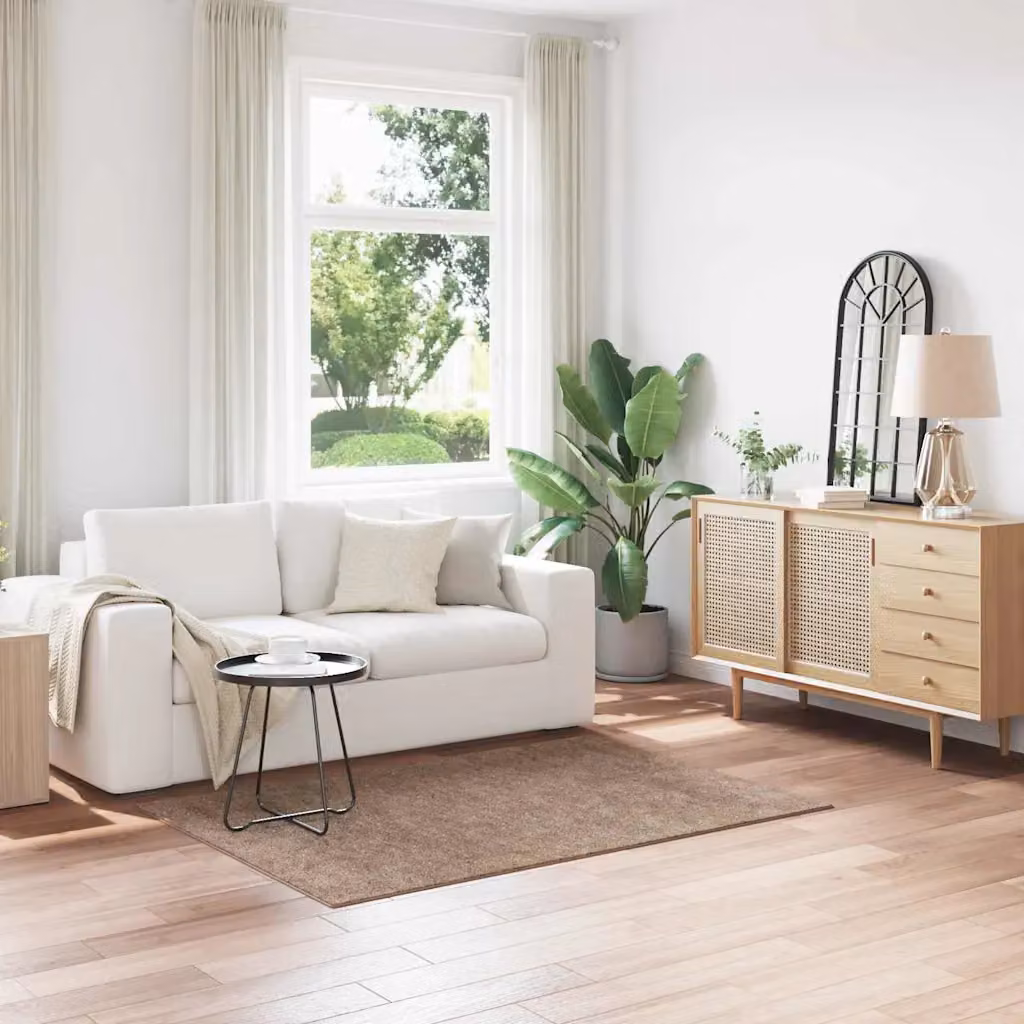 Tappeto Shaggy vidaXL Marrone Antiscivolo e Lavabile in Polipropilene L: 120 cm, P: 170 cm
