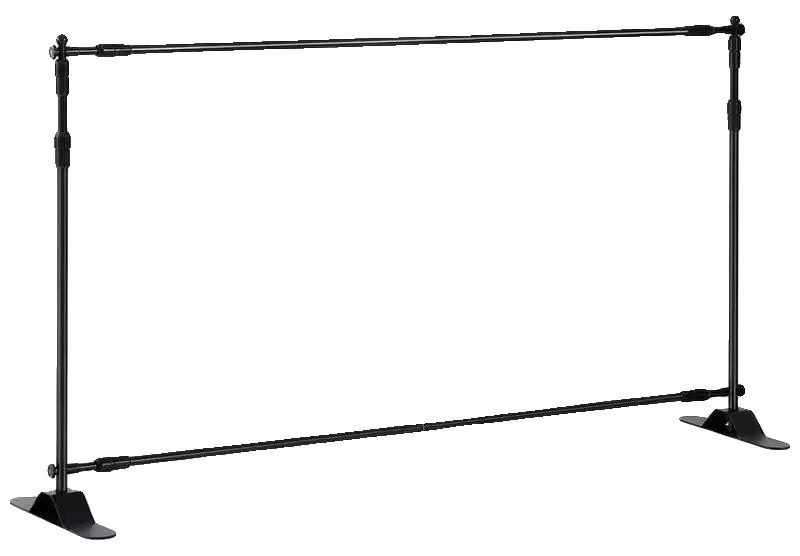 Banner a rullo, display regolabile, design leggero, colore nero