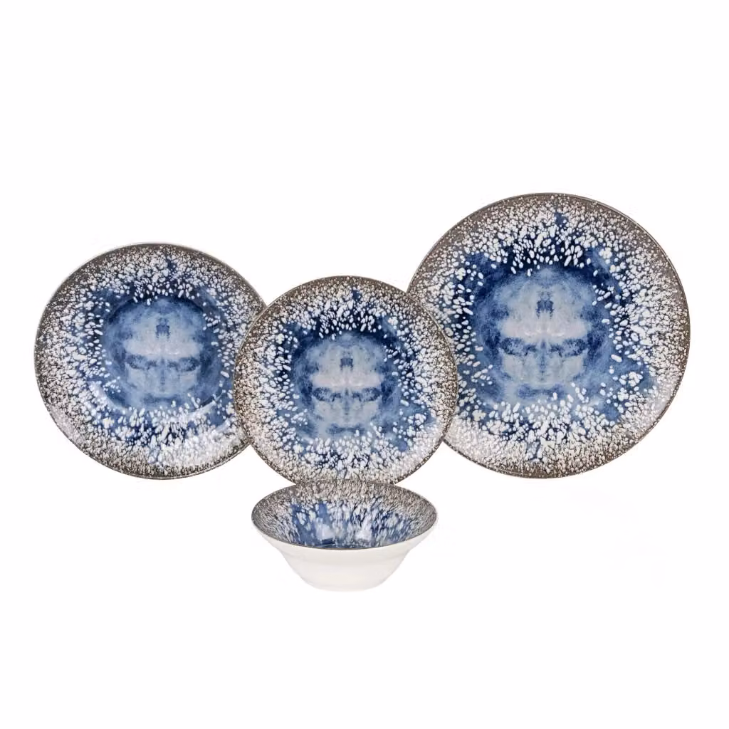 Servizio piatti DMORA in ceramica per adulti, set da 24 pezzi, multicolore – 2