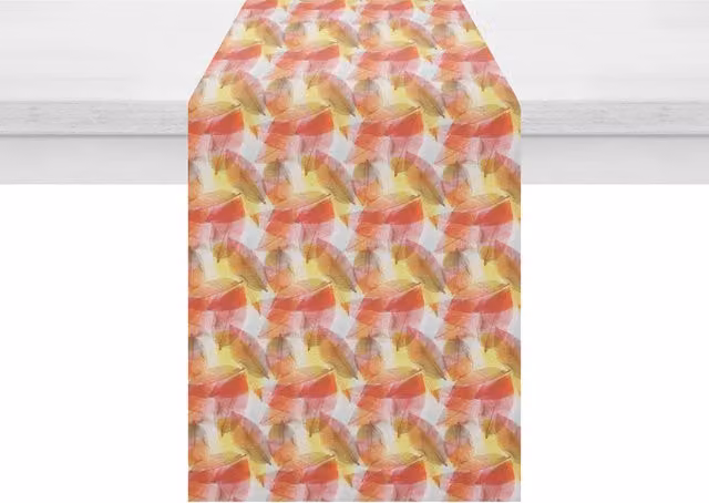 Runner rettangolare in cotone KASANOVA decorazione floreale autunnale multicolore L: 140 cm, P: 40 cm