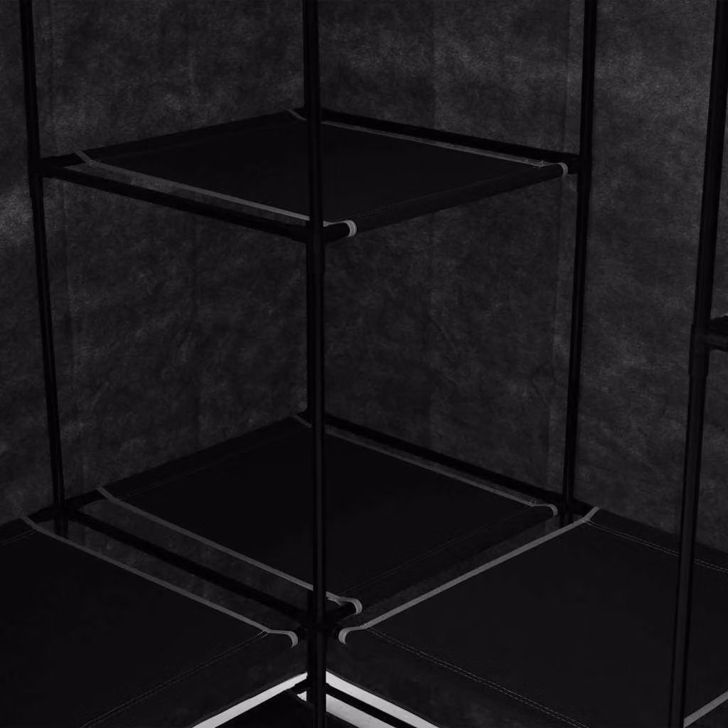 vidaXL Armadio ad angolo nero 130 x 87 x 169 cm