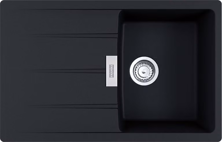 FRANKE CENTRO CNG 611-78 lavello in design ONYX con manopola eccentrica in acciaio inox / dimensioni del foro 760 x 480 mm R15 / lavello in granito