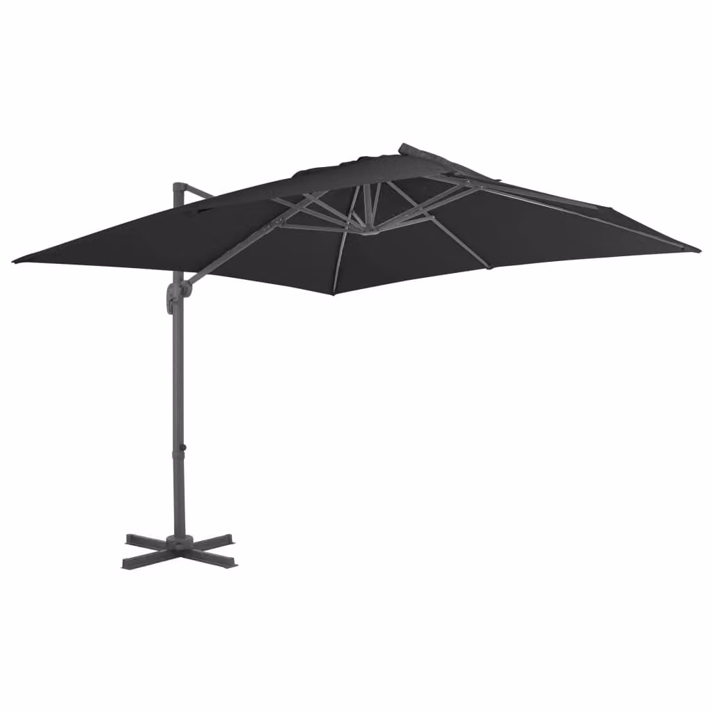 Parasole da Giardino con Base Portatile Antracite