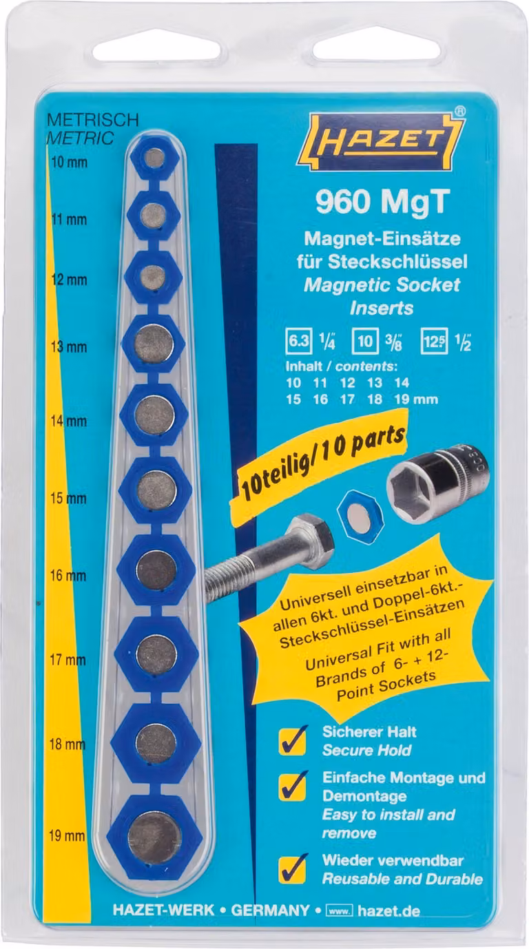 Inserti magnetici per chiavi a bussola 10 pezzi