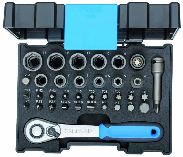 Set di chiavi a bussola da 1/4" - 35 pezzi - 666-U-20 Gedore | 4010886948767