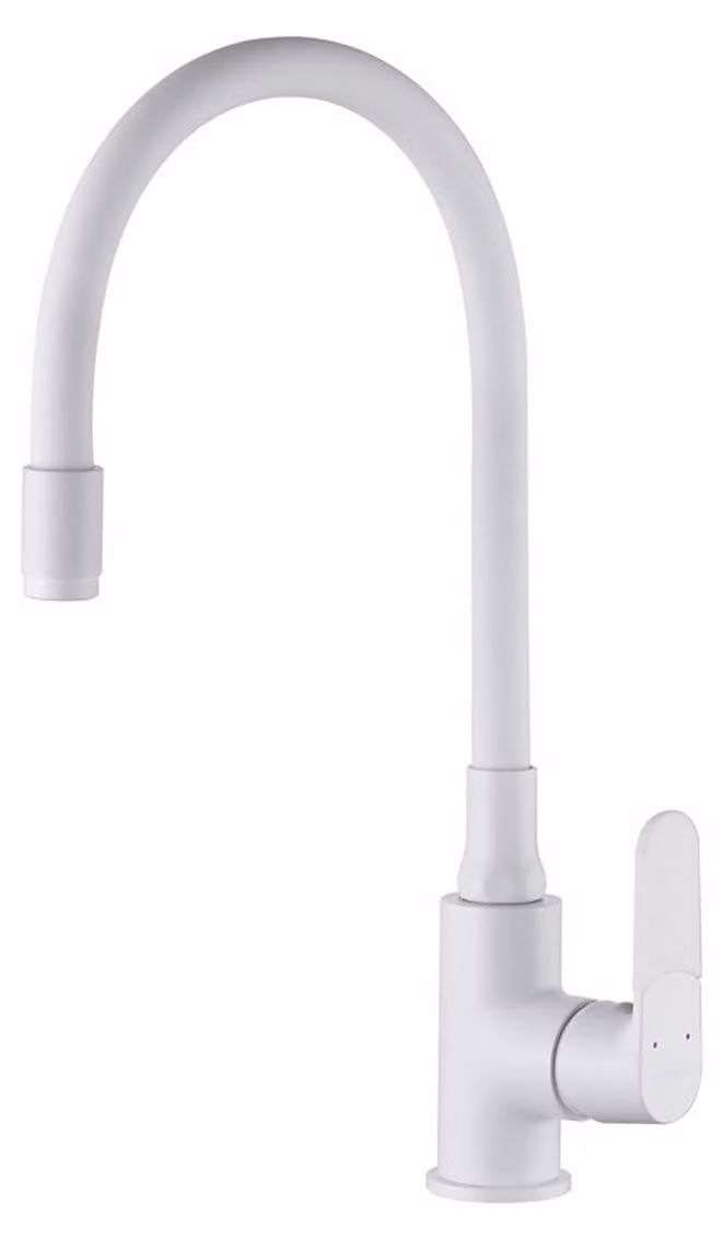 Miscelatore per lavello Joga Plus con bocca flessibile, bianco