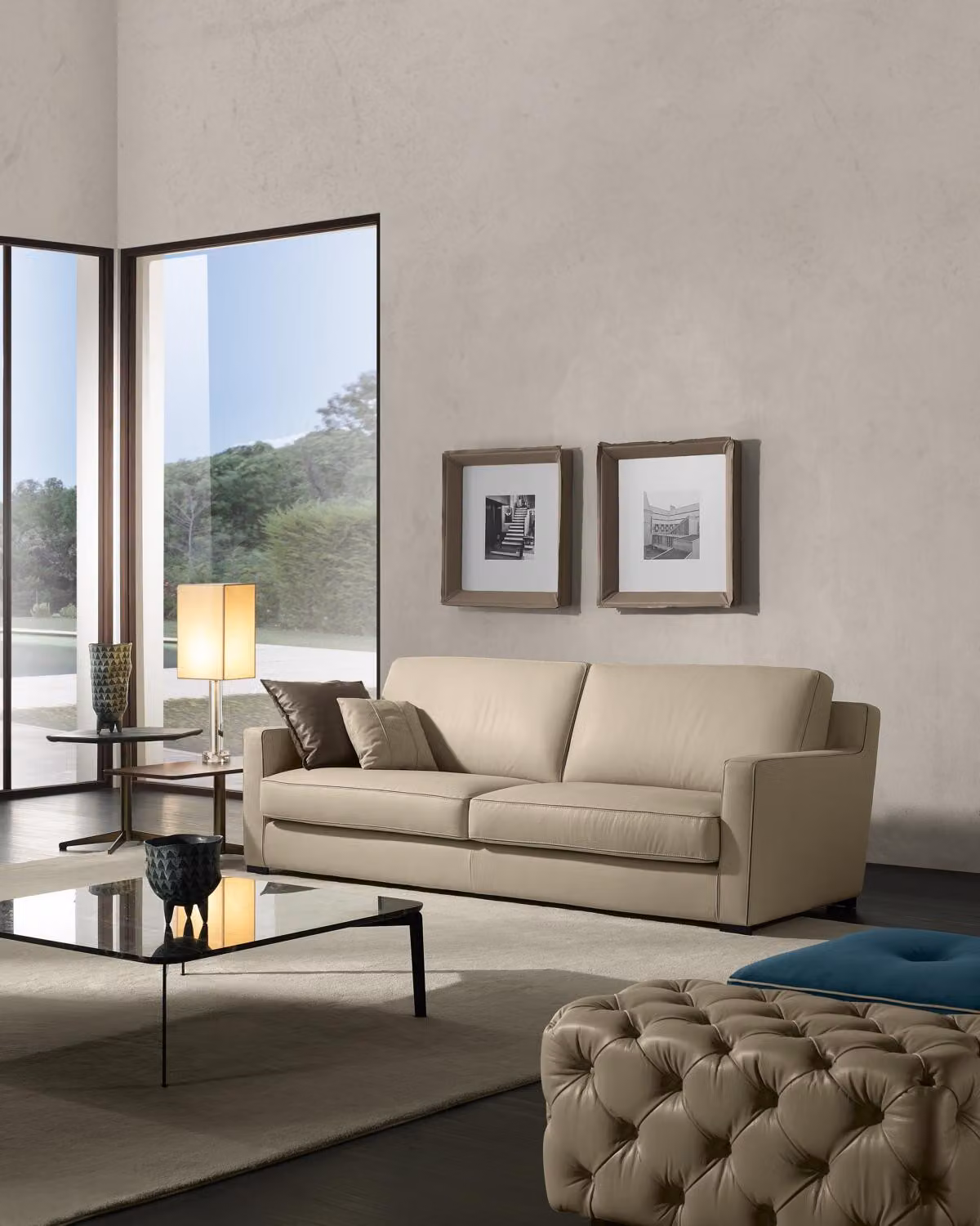 Design Textil 3 Sitzer Grau Couch Elegant Sofa Polsterung Prianera Wohnzimmer