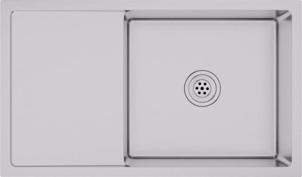 Lavello da Cucina Lavorato a Mano in Acciaio Inox