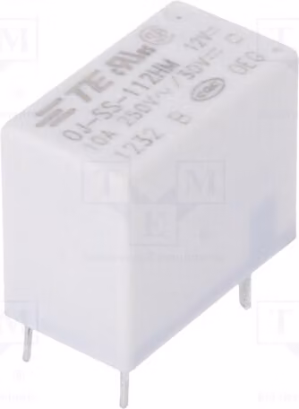 1 relè: bobina elettromagnetica, alimentazione: 12 VDC, 10 A / 250 VAC, codice prodotto: 1419135-3