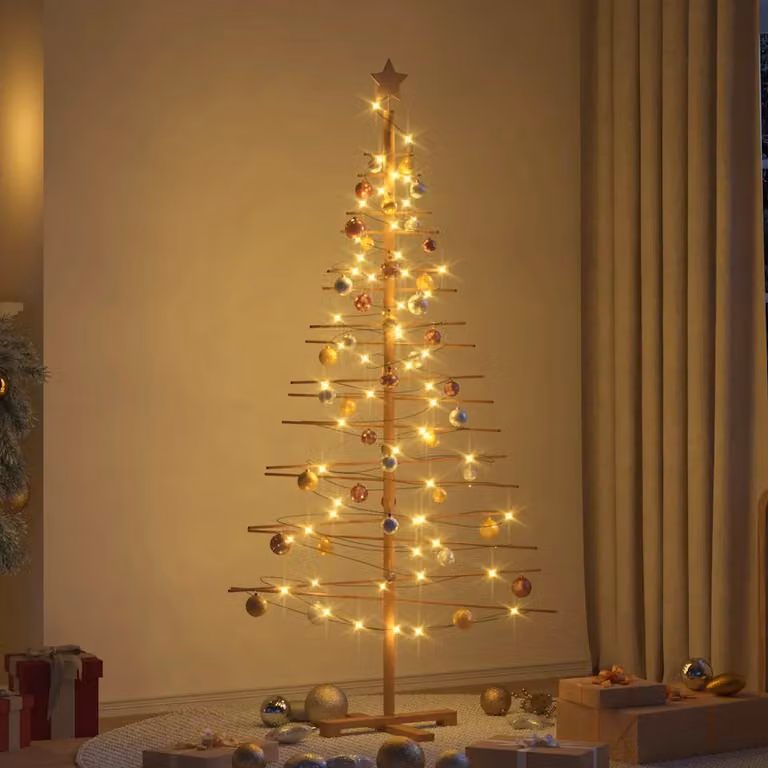 vidaXL Albero di Natale in legno Marrone 180 cm Bambù