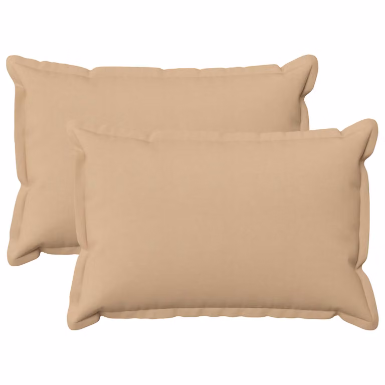 Set di 2 federe vidaXL HOUTEN beige, L 50 cm x P 30 cm
