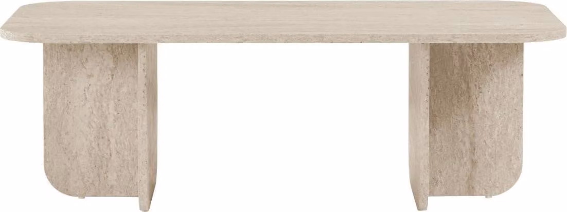 Calicosy - Tavolino rettangolare con piano dai bordi arrotondati L120 cm - BECAJ