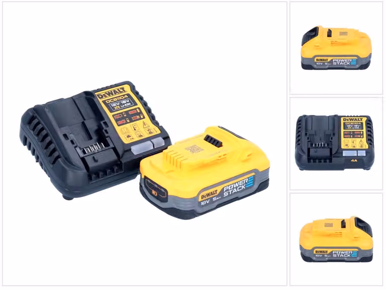 DeWalt DCB 1104 H1 Battery Starter Set 12 V / 18 V 1x batteria Powerstack 5,0 Ah + caricatore DCB 1104