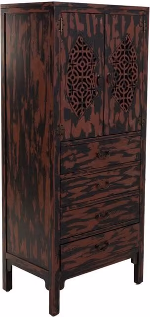 Armadio in legno nero 60x40x140 cm